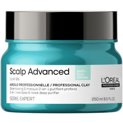 L'Oréal Expert Scalp Advanced Anti Oiliness Clay 2v1 maska a šampon 250 ml – Zbozi.Blesk.cz