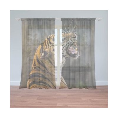 Sablio Záclony Řvoucí tygr: 2ks 150x250cm – Hledejceny.cz