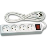Ecolite Prodlužovací kabel 5m, 4zásuvky s vypínačem Ecolite FK4-5 – Zboží Mobilmania