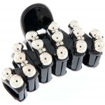 Biju Spona do vlasů - skřipec, černý se stříbrnými perličkami 8000412 – Zboží Dáma