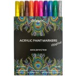 Artmagico akrylové fixy extra jemný hrot 0.7 mm třpytivé 10 barev – Sleviste.cz