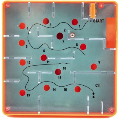 Bludiště hlavolam Po trase plast 12x12cm balanční hra – Zboží Mobilmania