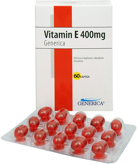Generica Vitamin E 400 mg 60 kapslí od 129 Kč - Heureka.cz