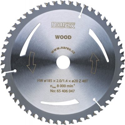 Narex pilový kotouč 185x2,0/1,4x20mm Z48T Wood 65406047 – Sleviste.cz