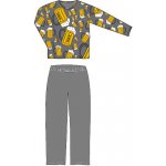 Lonka Looping pivo pánské pyžamo dlouhé šedé – Zboží Dáma