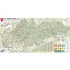 Nástěnné mapy Excart Maps Slovensko - obří nástěnná automapa 246 x 128 cm Varianta: bez rámu v tubusu, Provedení: laminovaná mapa v lištách