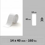 Niimbot štítky RP 14x40 mm 155 ks Bílé pro D11 D11-M D110 D110-H – Hledejceny.cz