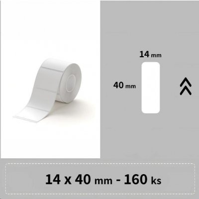 Niimbot štítky RP 14x40 mm 155 ks Bílé pro D11 D11-M D110 D110-H – Hledejceny.cz