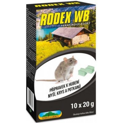 Rodex WB parafínové bloky rodenticid 10 x 20 g