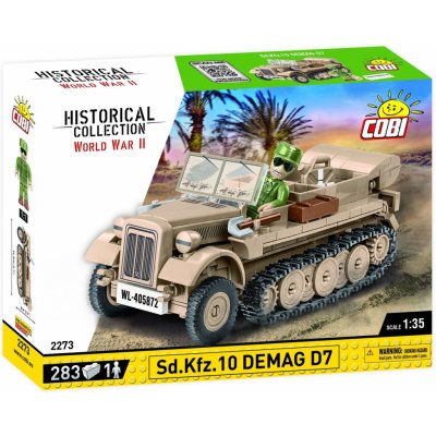 COBI 2273 World War II Německé polopásové vozidlo Sd.Kfz10 DEMAG D7 – Zbozi.Blesk.cz