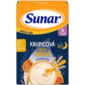 Sunar Ml.krupicová kaše Medová na dobrou noc 210 g