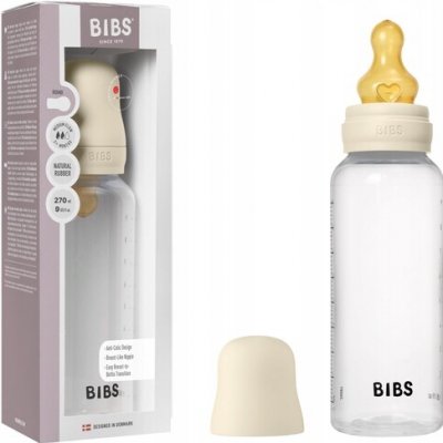 Bibs antikoliková fľaša s kaučuk cumlíkom Ivory 270ml – Sleviste.cz