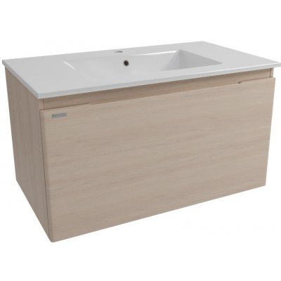 NATUREL koupelnová skříňka s umyvadlem Ancona 80x45x46 cm, akácie, ANCONA280DV – Zboží Mobilmania