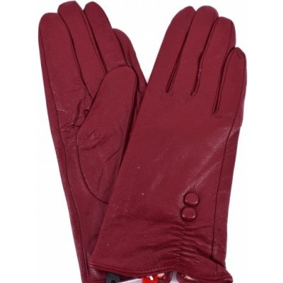 Dámské kožené rukavice 35577 červená