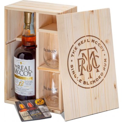 The Real McCoy 100 Proof Limitovaná edice 12y 50% 0,7 l (dárkové balení 2 sklenice) – Zboží Mobilmania