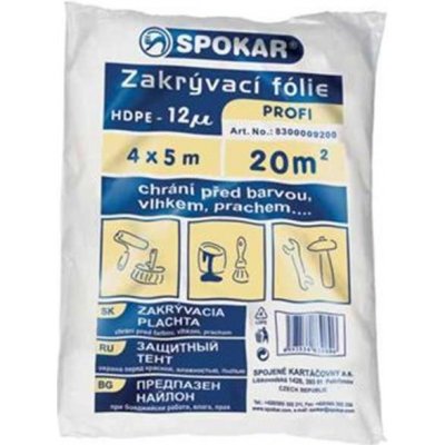 SPOKAR Zakrývací fólie 4 x 12,5 m, HDPE 12µ PROFI – Zbozi.Blesk.cz