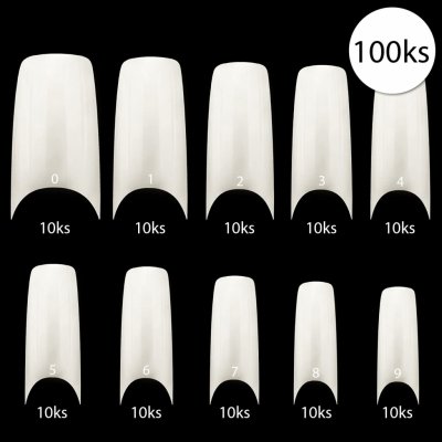 Bellongle BL 001014 Umělé nehty tipy na nehty mléčné 100 ks – Zboží Mobilmania