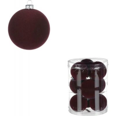 Autronic Sametové ozdoby pr. 6 cm 9 ks VAK134 BOR – Hledejceny.cz