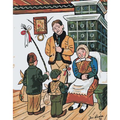 MALUJEŠ JOSEF LADA KOLEDNÍČCI 1946 60 x 90 cm vypnuté plátno na rám – Zboží Mobilmania