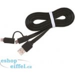 Gembird KAB051C2V USB COMBO, MicroUSB + Lightning, 1m, černý – Hledejceny.cz