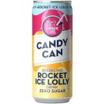 Candy Can Rocket Ice Lolly sycená limonáda bez cukru s příchutí pomeranče malin a ananasu 330 ml – Zboží Dáma