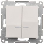 Simon Kontakt 54 Premium Bílý Přepínač sériový s podsvícením LED, pro verzi IP44 DW5ABL.01/11 – Hledejceny.cz