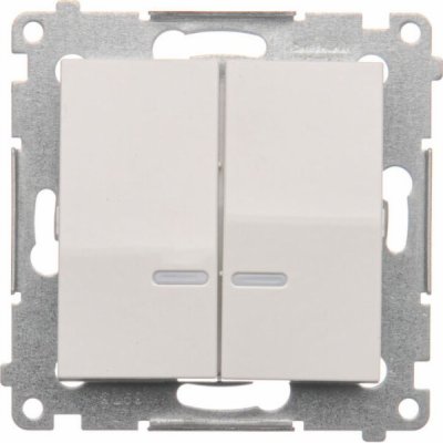 Simon Kontakt 54 Premium Bílý Přepínač sériový s podsvícením LED, pro verzi IP44 DW5ABL.01/11 – Hledejceny.cz