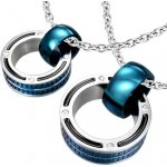 Šperky eshop Přívěsky pro pár mohutné prstence v modré barvě zirkony R14.15