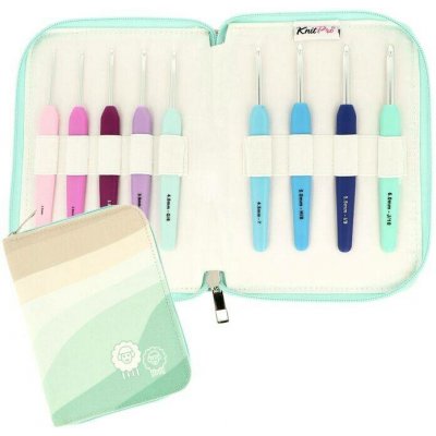 Sada hliníkových háčků KnitPro Waves Deluxe 9ks – Hledejceny.cz