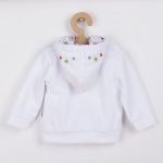 New baby semišková mikinka s kapucí bílá – Zboží Mobilmania