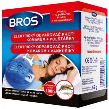 Bros Elektrický odpařovač proti komárům + polštářky 10 kusů 06940