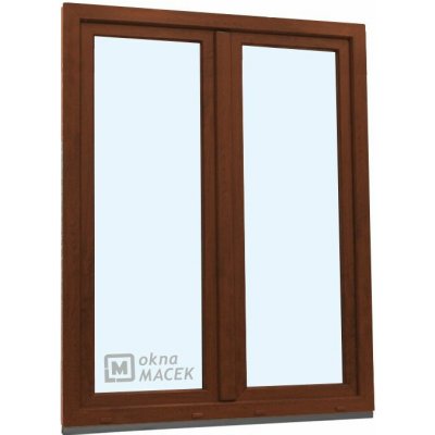 Kömmerling balkonové dveře 70 AD O+OS klapačka levé ořech/bílá 150 x 210 cm jednostranná klika + madýlko + PVC rám – Hledejceny.cz