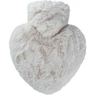 HUGO-FROSCH Termofor s obalem z umělé kožešiny - srdce, taupe-stříbrná – Hledejceny.cz