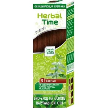 Henna Herbal Time přírodní barva na vlasy kaštan 5 75 ml