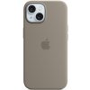 Pouzdro a kryt na mobilní telefon Apple AppleMix Originální Apple iPhone 15 - MagSafe - silikonový - jílově šedé