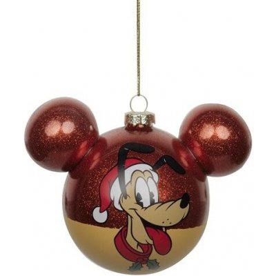 Disney Vánoční ozdoba koule s ušima motiv Pluto Kurt Adler