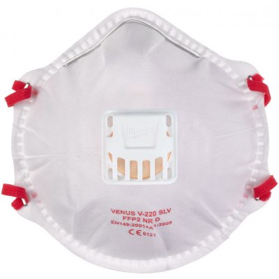 Milwaukee FFP2 respirátor s ventilem 10 ks – Zboží Mobilmania