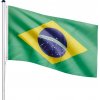 Vlajka 73206 FLAGMASTER Vlajkový stožár vč. vlajky Brazílie, 650 cm