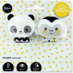 Tm toys GAGAGU Plyšové chrastítko na ruku Opice Panda – Zboží Mobilmania