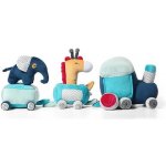 BabyOno edukační vzdělávací hračka Safari train modrá – Sleviste.cz