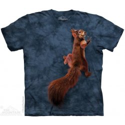 Pánské batikované triko The Mountain Peace Squirrel modré