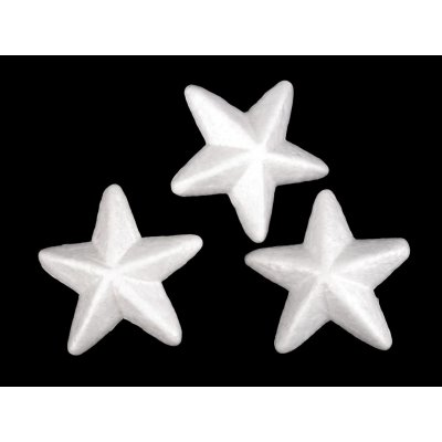 Prima-obchod Hvězda 3D Ø7 cm polystyren, barva bílá – Hledejceny.cz