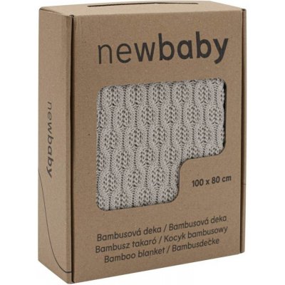 New Baby Bambusová pletená deka se vzorem light grey šedá – Zboží Mobilmania