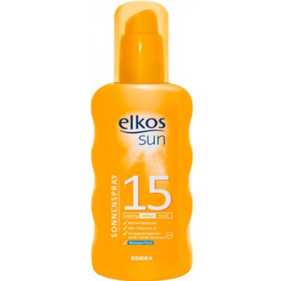Elkos Sun spray na opalování SPF15 střední 200 ml