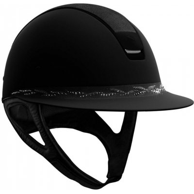 Samshield Jezdecká helma Miss Shield Alcantara band Flower SW chrome black 2.0 černá