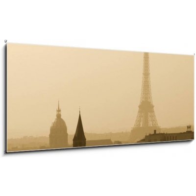 Obraz 1D panorama - 120 x 50 cm - View on the Eiffel Tower Pohled na Eiffelovu věž – Zboží Mobilmania