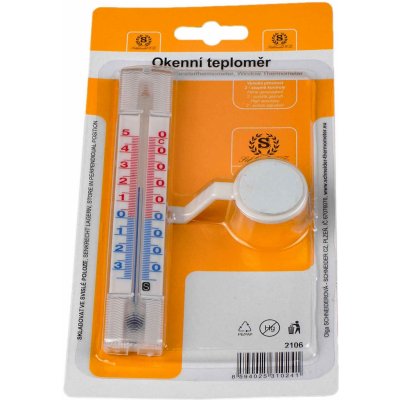 SCHNEIDER Teploměr okenní -35°+50°C venkovní, plast, samolepící – Sleviste.cz