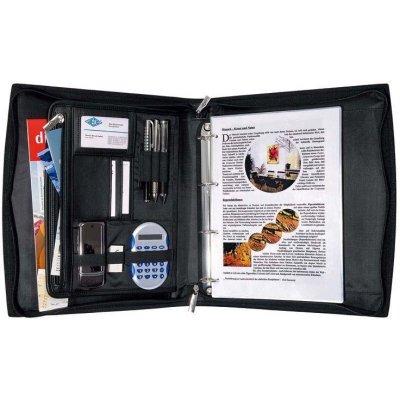 WEDO Spisovka kombinace kůže/tkanina A5 zip 585701 – Zboží Živě