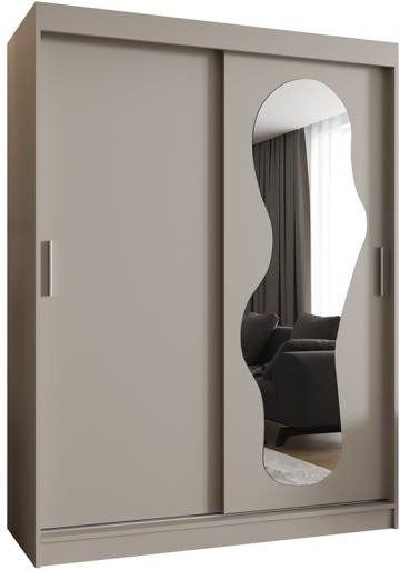 DobreSny Ultra s posuvnými dveřmi a zrcadlem 150 cm kašmírová