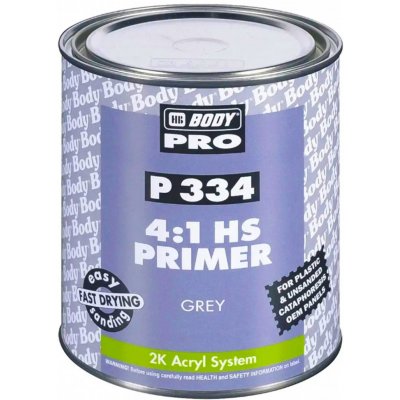 BODY P334, 4+1 základový plnič, HS primer, šedý 1L – Sleviste.cz